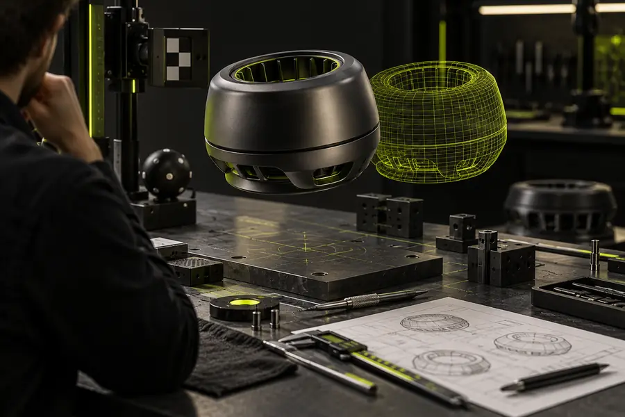 Illustrative 3D concept image representing a visual source