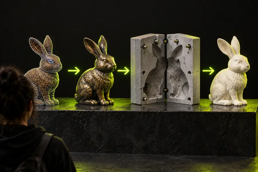 Mesh prepared for a 3D printing workflow